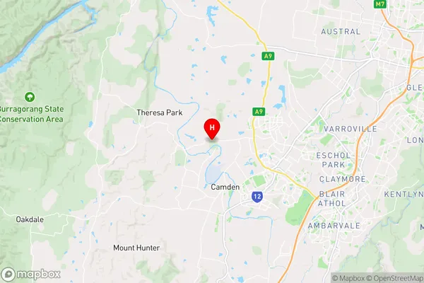 Cobbitty,New South Wales Area Map