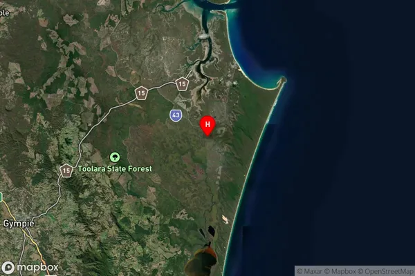 Cooloola,Queensland Satellite Map