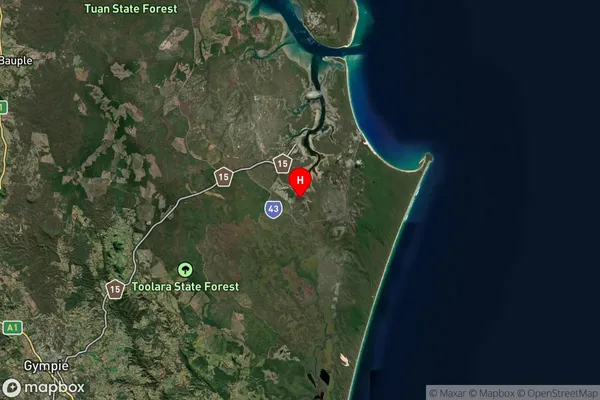 Cooloola Cove,Queensland Satellite Map