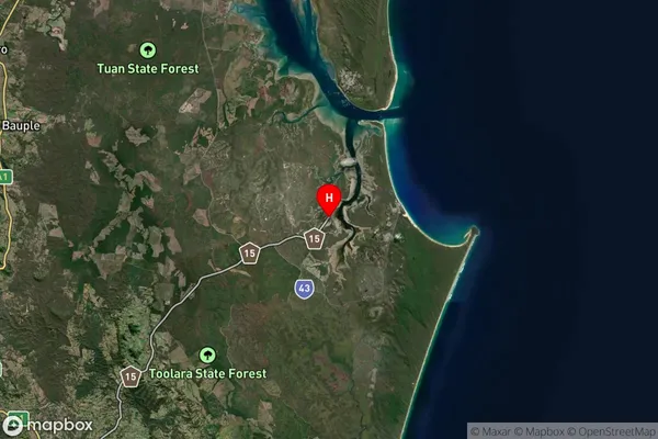 Tin Can Bay,Queensland Satellite Map