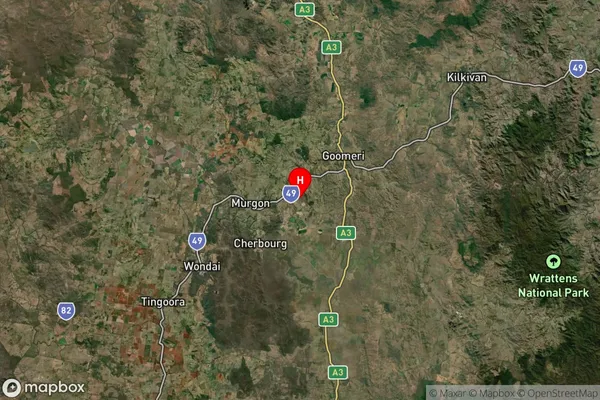 Moondooner,Queensland Satellite Map