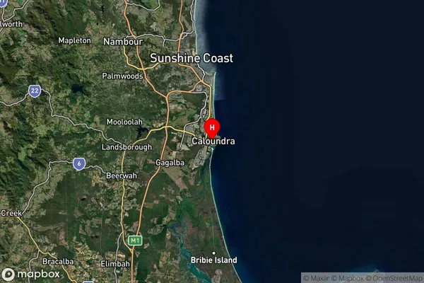 Caloundra Bc,Queensland Satellite Map