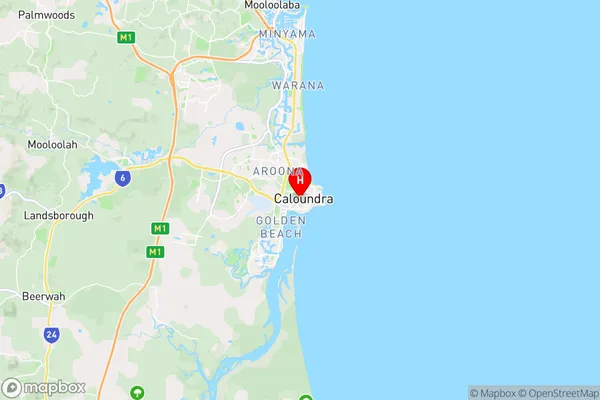 Caloundra Bc,Queensland Area Map