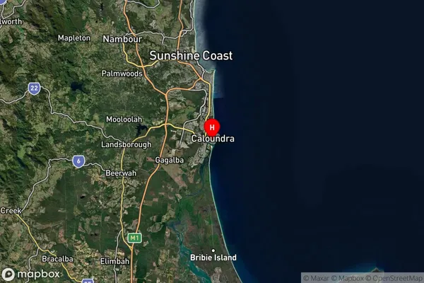 Caloundra Dc,Queensland Satellite Map