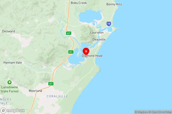 Diamond Head,Queensland Area Map