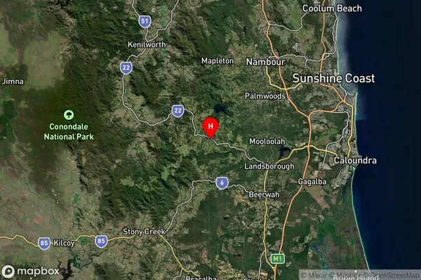 Maleny,Queensland Satellite Map