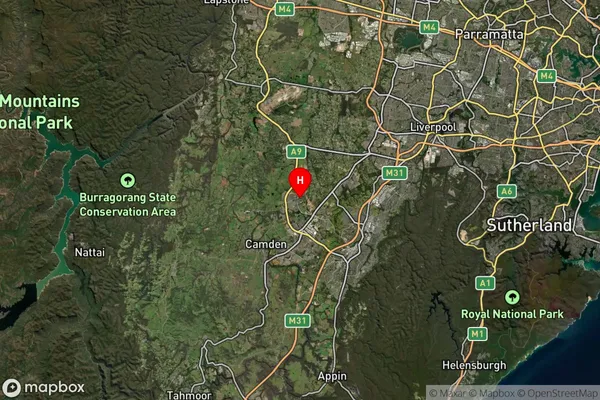 Oran Park,New South Wales Satellite Map