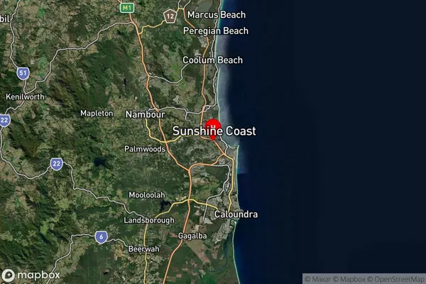 Maroochydore Bc,Queensland Satellite Map