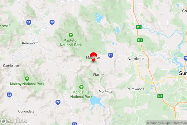 Mapleton,Queensland Area Map