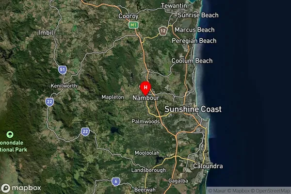 Nambour,Queensland Satellite Map