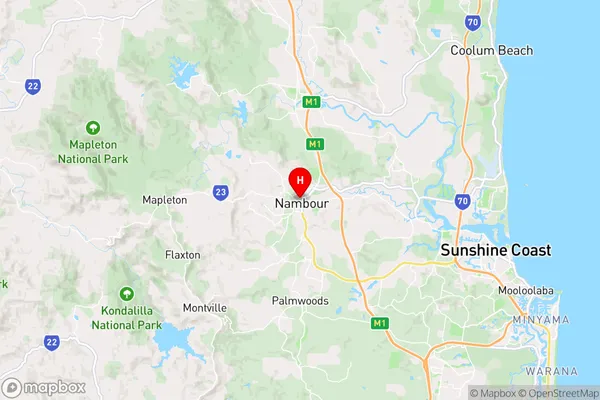 Nambour,Queensland Area Map