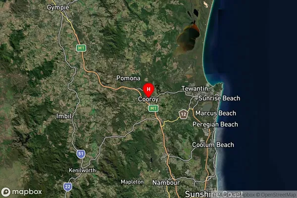 Cooroy,Queensland Satellite Map