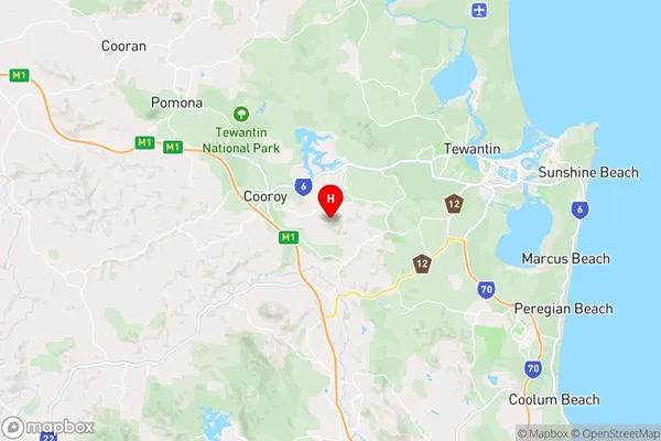 Cooroy Mountain,Queensland Area Map