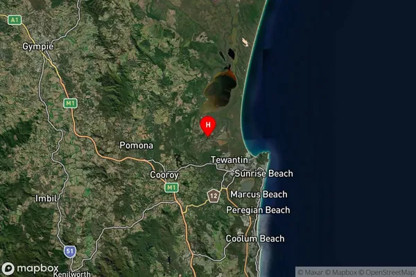 Cooroibah,Queensland Satellite Map