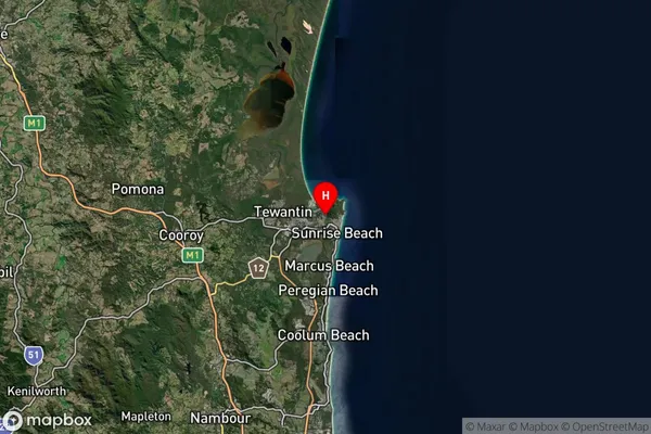 Noosa Heads,Queensland Satellite Map