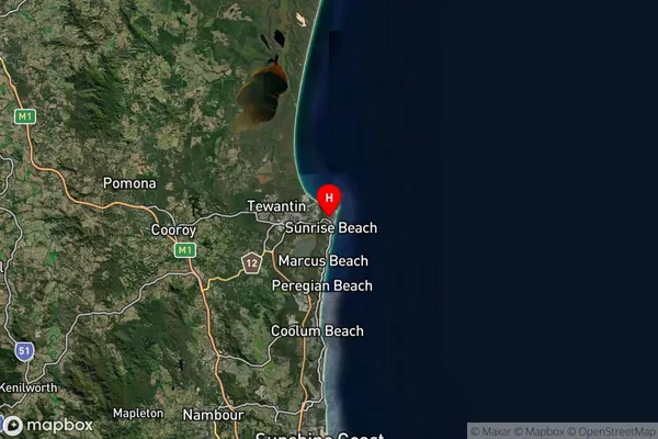 Sunshine Beach,Queensland Satellite Map