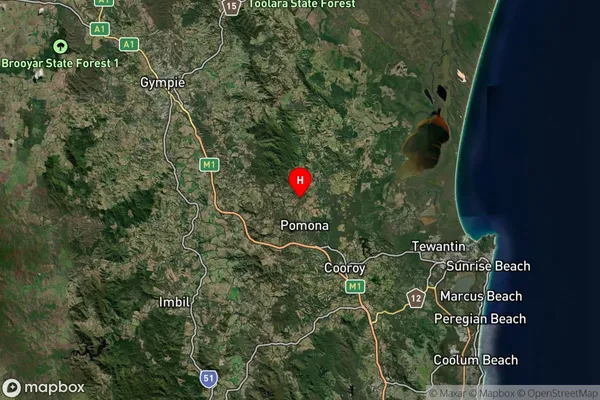 Pinbarren,Queensland Satellite Map