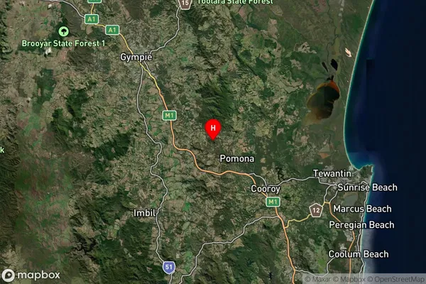 Cooran,Queensland Satellite Map