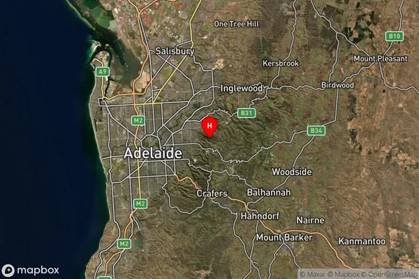 Woodforde,South Australia Satellite Map