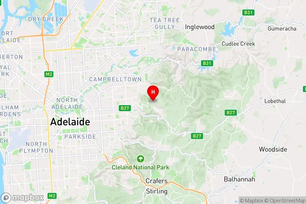 Woodforde,South Australia Area Map