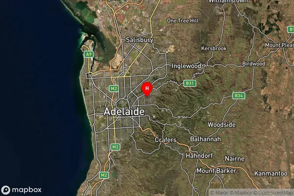 Tranmere North,South Australia Satellite Map