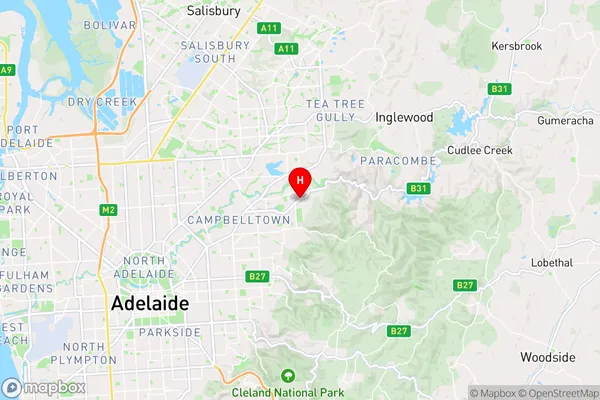 Athelstone,South Australia Area Map