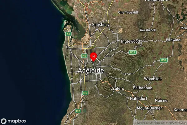 Gilberton,South Australia Satellite Map