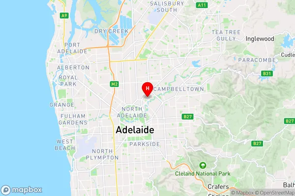 Walkerville,South Australia Area Map