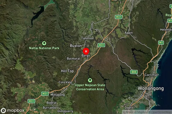 Bargo,New South Wales Satellite Map