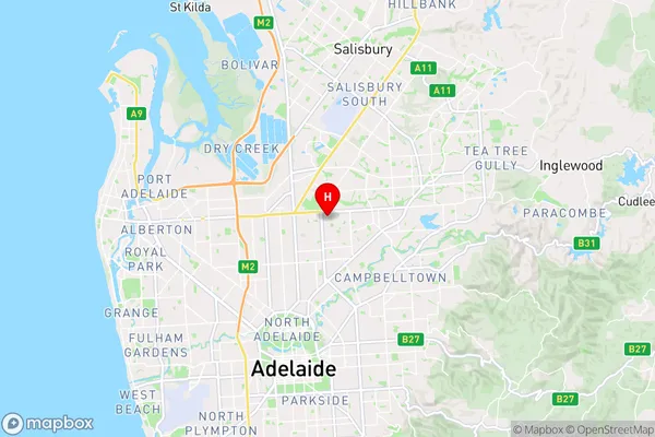 Northfield,South Australia Area Map