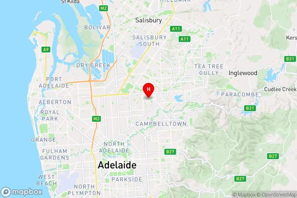 Oakden,South Australia Area Map