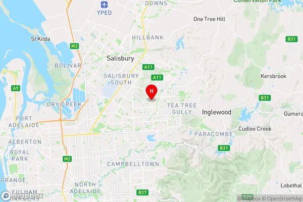 Modbury Heights,South Australia Area Map