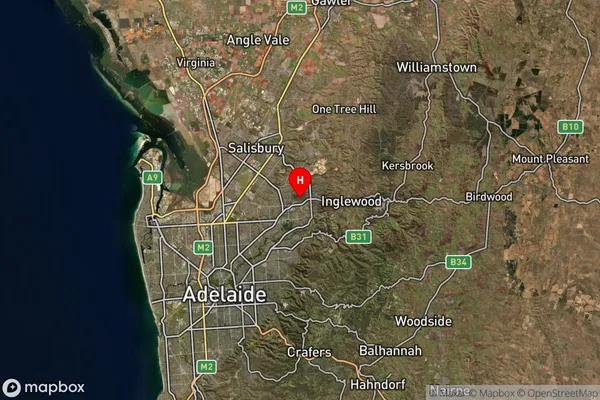 Ridgehaven,South Australia Satellite Map