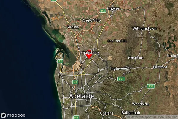 Parafield,South Australia Satellite Map