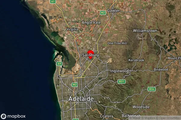 Salisbury South,South Australia Satellite Map