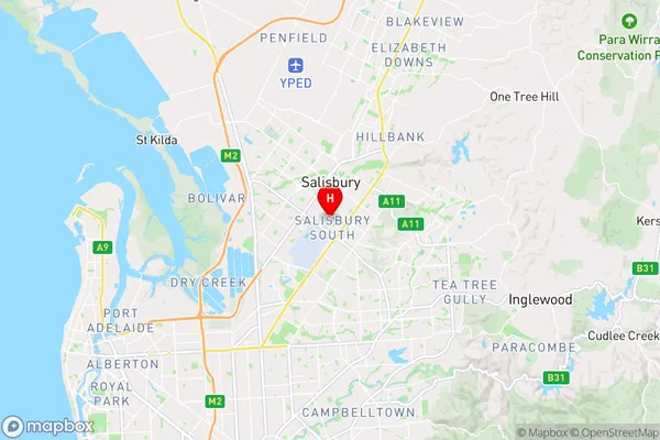 Salisbury South,South Australia Area Map