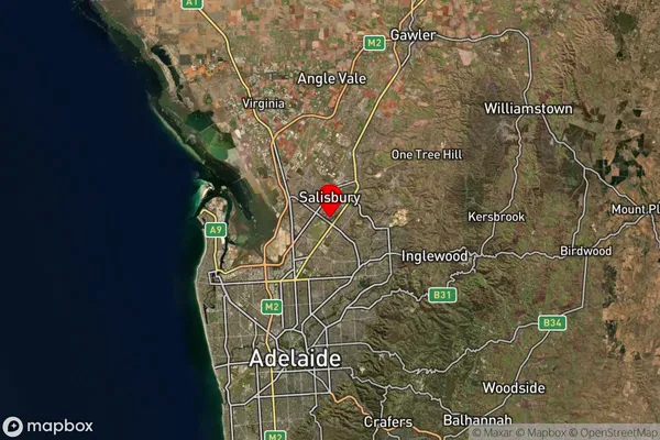 Salisbury South Bc,South Australia Satellite Map