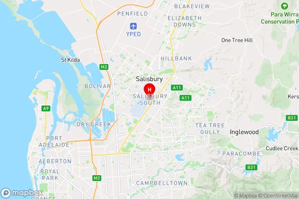 Salisbury South Bc,South Australia Area Map