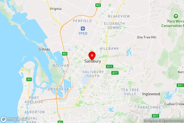 Salisbury,South Australia Area Map