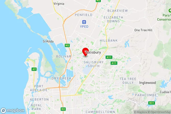 Salisbury Downs,South Australia Area Map