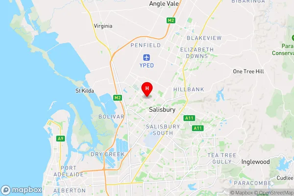 Salisbury North,South Australia Area Map