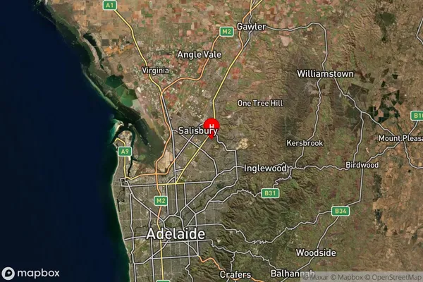 Salisbury East,South Australia Satellite Map