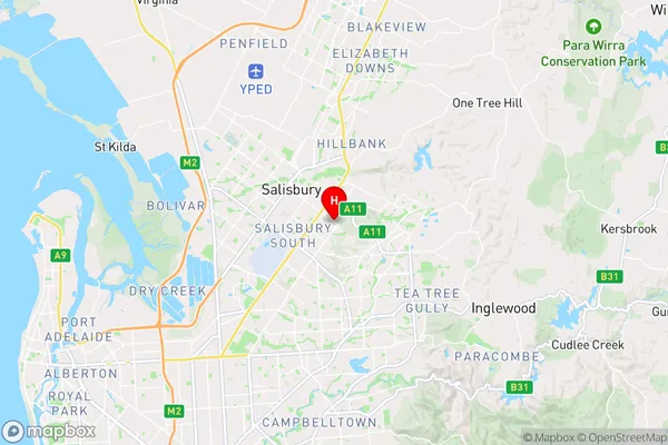 Salisbury East,South Australia Area Map