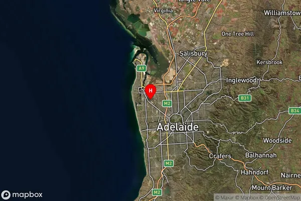 Cheltenham,South Australia Satellite Map