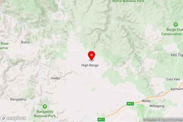 High Range,New South Wales Area Map