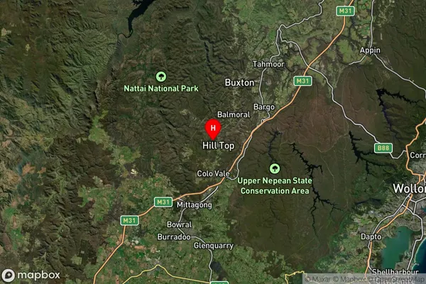 Hill Top,New South Wales Satellite Map