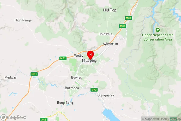 Mittagong,New South Wales Area Map