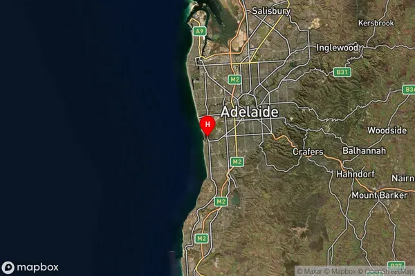 Glenelg North,South Australia Satellite Map