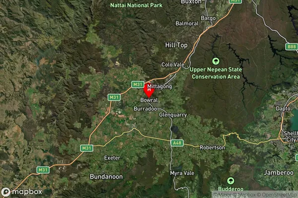 Bowral,New South Wales Satellite Map