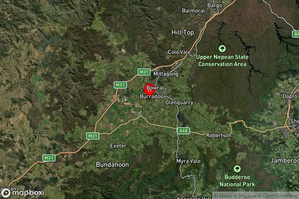 Burradoo,New South Wales Satellite Map